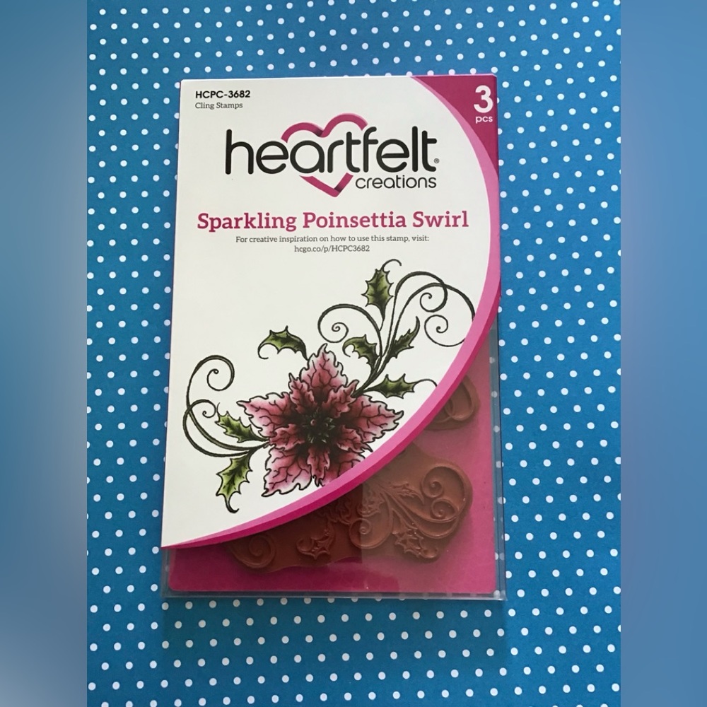 Heartfelt Creations Sparkling Poinsettia Swirl‎ Stamp set